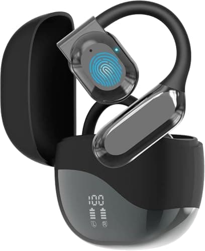 AI Translator Earbuds, Real‑Time Two‑Way 180 Languages Translation, 8 Offline Modes, Touchscreen, HD Audio, Long‑Lasting Battery, Compatible with iOS & Android for Travel & Business, Black