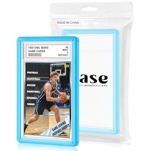 Sytesy for 1 Pack PSA Slab Guard,Durable PSA Slab Protector Case,Hard TPU Stackable,Shock Absorbing Edge Protection,Soft Touch,Multiple Colors Guards with Precision Fit for Graded Cards Case,Blue