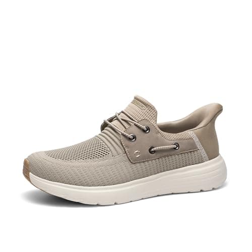 Bruno Marc Men's Hands Free Slip-on Loafers Casual Breathable Sneaker,Size 10,Khaki,BMUMLS2511