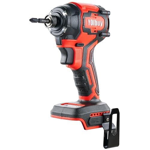 YOIbuy Cordless Impact Driver 1/4 inch, Compact Design, Head length Only 4-1/4" and 2.0 lbs, Powerful Brushless Motor 2035 in-lbs, 4-Speed, LED Light, Compatible with Dewalt 20V Batteries (Tool Only)
