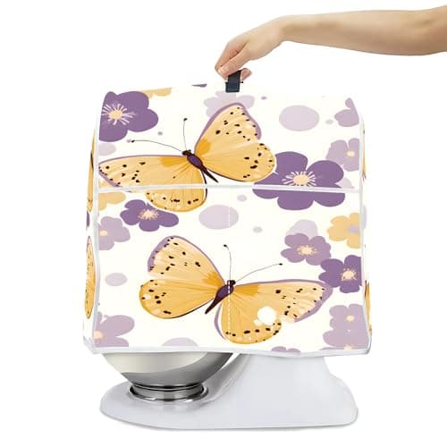 Mixer Dust Cover for 6-8 Qt Stand Mixer, Cloth Cover with 2 Storage Pockets for Stand Mixer Protective Covers Large for 6-8 Quart Mixer