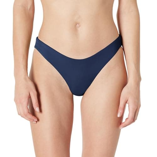 Amazon Essentials Women's High-Leg Swim Bikini Bottom, Navy, Large