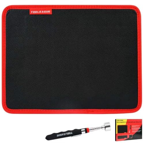 TOOLEAGUE 1Pc Magnetic Tool Mat with 25Lb Telescoping Magnetic Pickup Pen