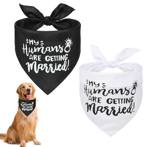 2 Pack My Humans are Getting Married Dog Bandana, Engagement Gifts, Dog Engagement Bandana, Dogs Wedding Bandana, Engagements Photo Props Pet Accessories