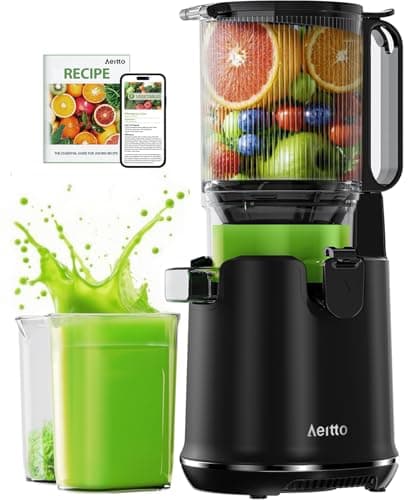 Aeitto Juicer Machines, 5.3" Large Feed Chute, Easy to Clean & Assembly