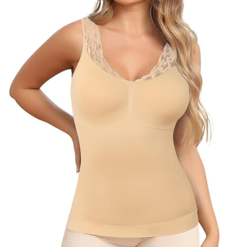 JOYSHAPER Women's Shapewear Tops for Tummy Control Shapewear Camisole Tanks Compression Tank Tops Body Shaper Cami Shaper Nude L