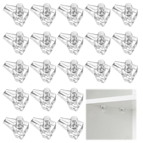 HJZHII 70pcs 5mm Cabinet Shelf Pegs for Shelves, Clear Shelf Support Pegs