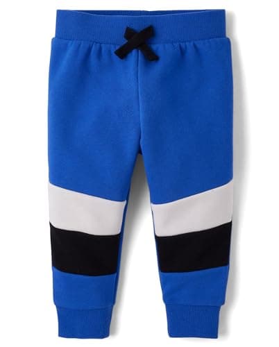 The Children's Place,Baby Boys,and Toddler Fleece Jogger Pants,Cool Cobalt,12 Months,18 Months