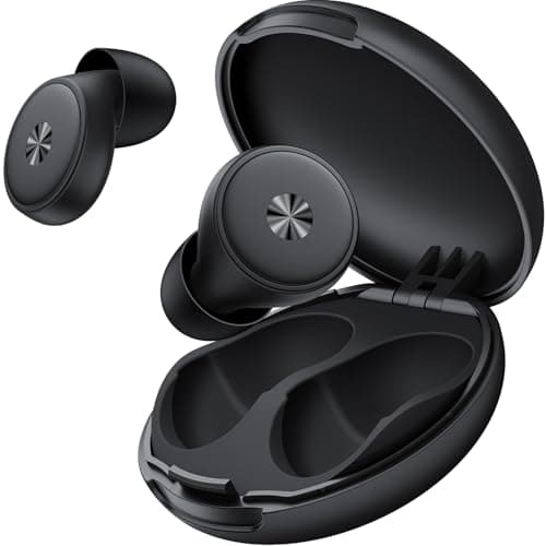 Ear Plugs for Sleeping 45dB Noise Cancelling Ear plugs, Soft Reusable Earplugs for Noise Reduction, Hearing Protection Earplugs for Concert, Travel, Side Sleeper, Focus, Snoring with 8 Tips&Case Black