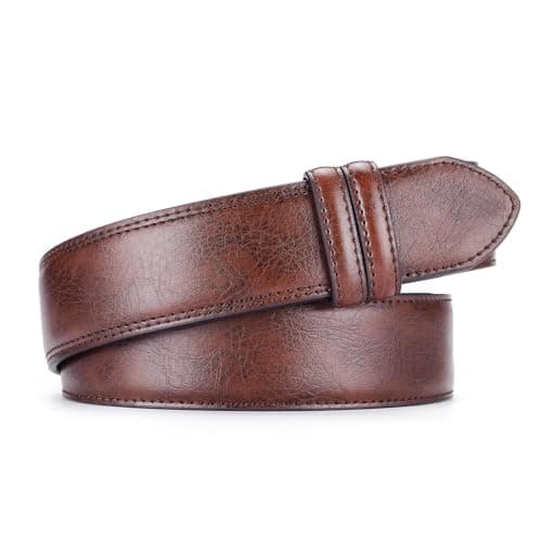 MACBORO Mechanic Work Belts for Men Without Buckle No Scratch Tsa Approved Non-Metal Hypoallergenic Belt 1.5"