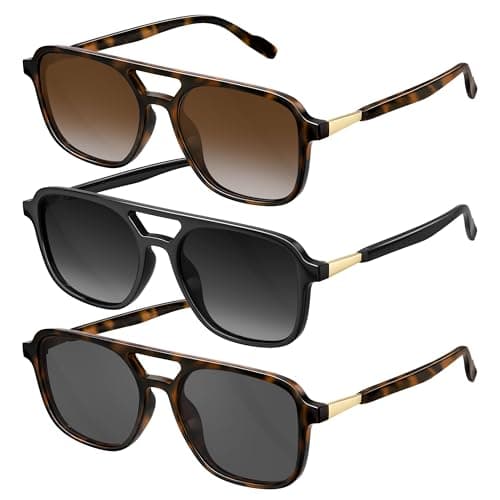 konqkin Retro Aviator Sunglasses for Women Men,Trendy Polarized Sun Glasses