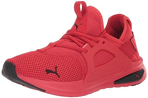 PUMA Mens Softride Enzo Evo Cross Trainer, High Risk Red-PUMA Mens Black, 11