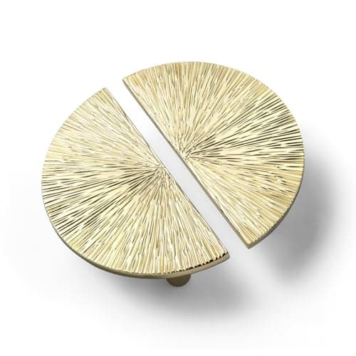 Goo-Ki 2.5''(64 mm) Hole Centers Luxurious & Sturdy Zinc Alloy Cabinet Handls,Polished Gold Cabinet Pulls for Kitchen,Drawer,Cupboard & Wardrobe,6 Pack
