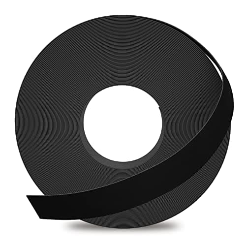 GSCIT Club Melamine Edge Banding, 7/8 inch x 25ft Black With Hot Melt Adhesive Pre-glued Flexible Edging Trim for Plywood Cabinet