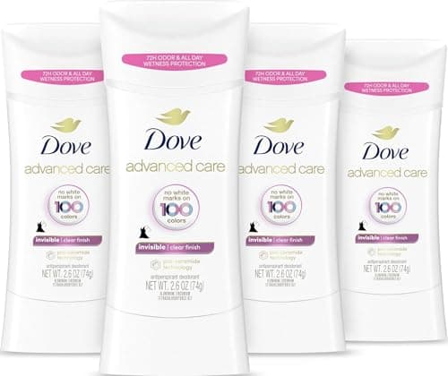 Dove Invisible Antiperspirant Deodorant Clear Finish 2.6 oz 4PK