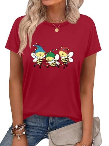 Dresswel Womens Be Kind Graphic Tees Shirts Short Sleeve Shirt Funny Printed Summer Casual T-Shirt Tops