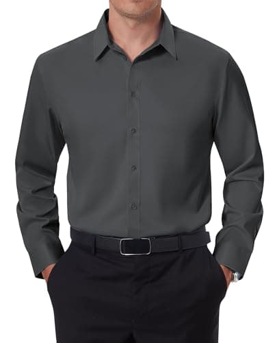 Dress Shirt for Men Wrinkle Free Button Down Long Sleeve Shirts Formal