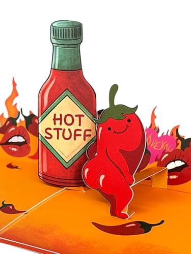 Coralogo Hot Stuff Pop up Birthday Cards, 3D Funny Birthday Cards for Men