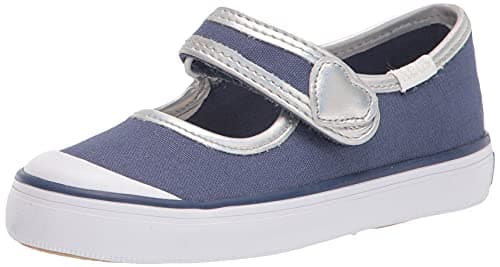 Keds Kid's Harper Mary Jane Flat, Navy, 6 Medium Little Kid