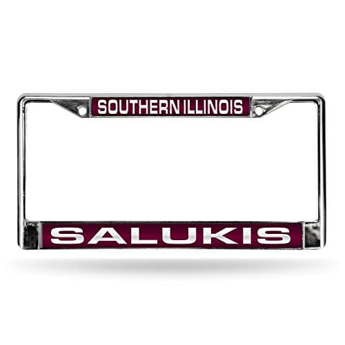 Rico Industries NCAA Southern Illinois Salukis Standard Chrome Laser License Frame 12" x 6"