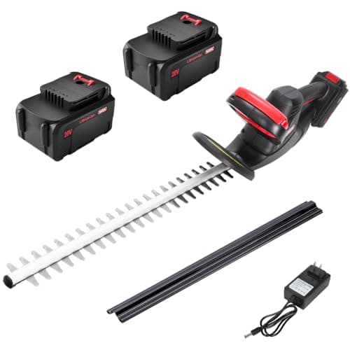 MZK 20V 22-Inch Cordless Hedge Trimmer with 2 x 4Ah Batteries