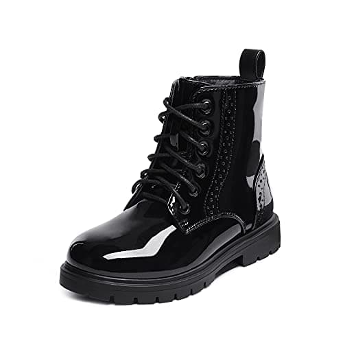 Kbo211 Side Zipper Combat Ankle Boots