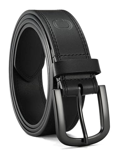 CHAOREN Mens Belts Casual for Jeans - Full-Grain Leather, Durable Cowhide