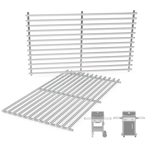 7637 17.5" Grill Grates Replacement for Weber Spirit I & II 200 Series, for Weber Spirit Grill Grates, Spirit 210, GS4 Spirit II 200 for Weber Spirit II Grill Parts, 7MM Stainless Steel Grill Grates