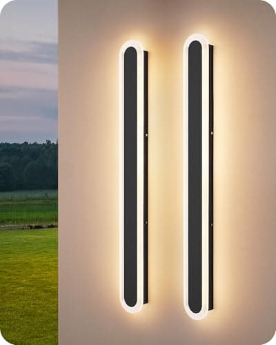 EDISHINE Upgraded 39.4" LED Outdoor Wall Light, Modern Outside Sconce Light