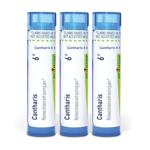 Boiron Cantharis 6C Homeopathic Medicine for blisters with Burning Pain - Pack of 3 (240 Pellets)