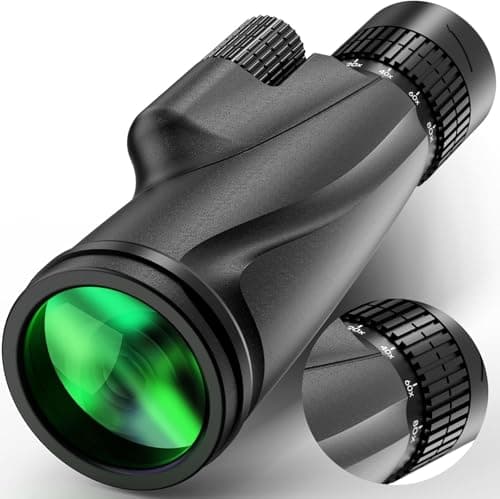 Monocular Telescope 80 x 100 High Powered Monoculars for Adults with Tripod, Monocular for Smartphone Suitable for Bird Watching Larger Vision Monoculars for Adults with BAK4 Prism & FMC Lens Black