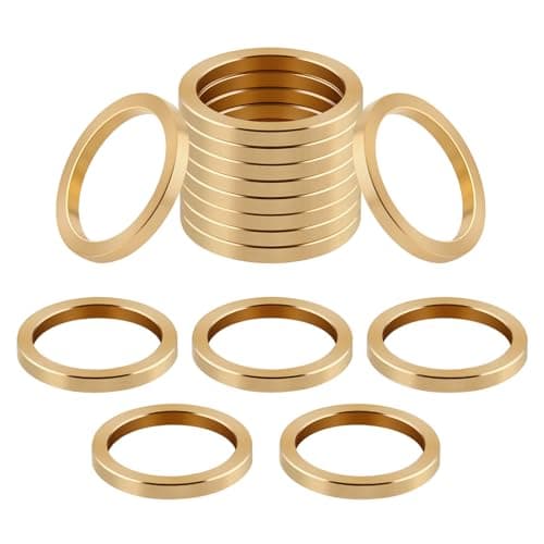 FLMQS 15 PCS Oil Drain Plug Gasket, 18mm Premium Copper Crush Washer Oil Sealing Gaskets, Automotive Replacement Drain Plug Gaskets Only Replace FLMQS M18 Oil Drain Plug (FLMQS-M18-15PCS)