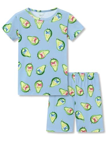 Topgal Girls 2-Piece Short Sleeve Pajamas Set, Summer Snug Fit Size 4T