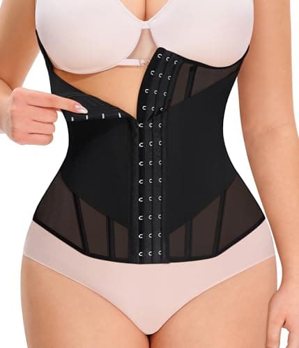 Nebility Waist Trainer for Women Corset Shapewear Cincher Mesh Body Shaper