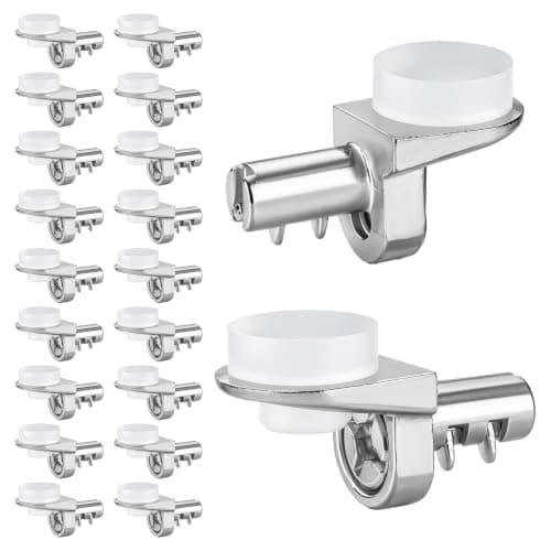 Cabinet Shelf Pegs, Metal Shelf Pegs Pins Clips, 1/5 Inch 5mm, 20 Pcs Shelfs Peg for Shelves, Replacement, Kitchen Cabinet Shelves Support Holders, Shelfs Support Peg for Bookshelf Bookcase Cupboard