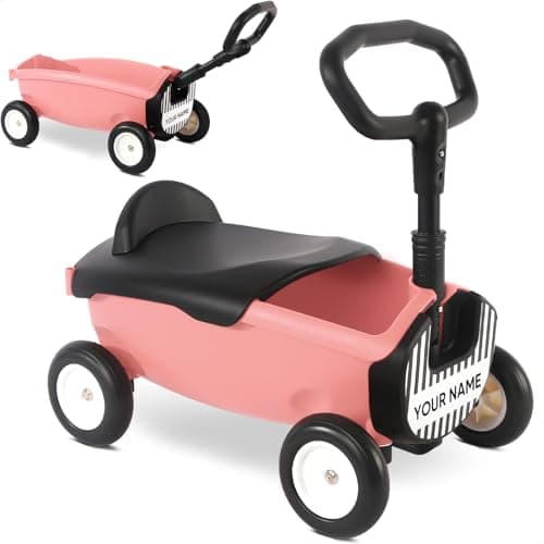 RIDYEE 2-in-1 Toy Wagon for Toddlers 1-3, Baby Push Walker