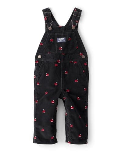Oshkosh Boys World's Best Overalls, Black Train, 6M