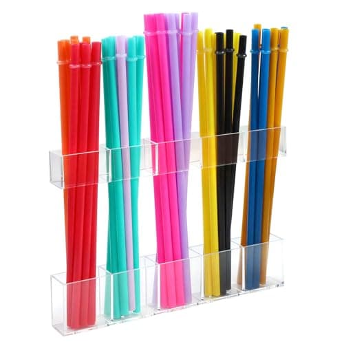 WMKGG Straw Holder,Adjustable Straw Organizer
