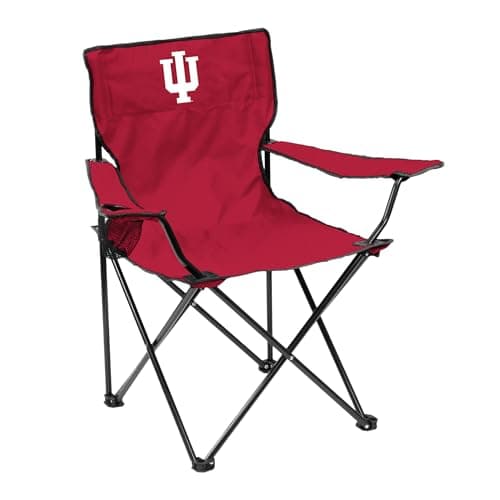 Logo Brands NCAA Indiana Hoosiers Quad Chair, Unisex Adult Chair with One Cup Holder, Team Color, One Size