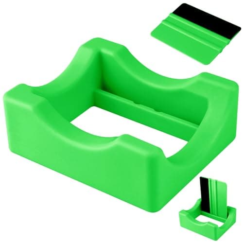 Silicone Cup Cradle for Tumblers,Tumbler Holder for Crafts with Built-in Slot and Felt Edge Squeegee,Small Cup Cradle Use to Apply Vinyl Decals,Anti-Skidding Tumbler Stand Cup Holder(Green)