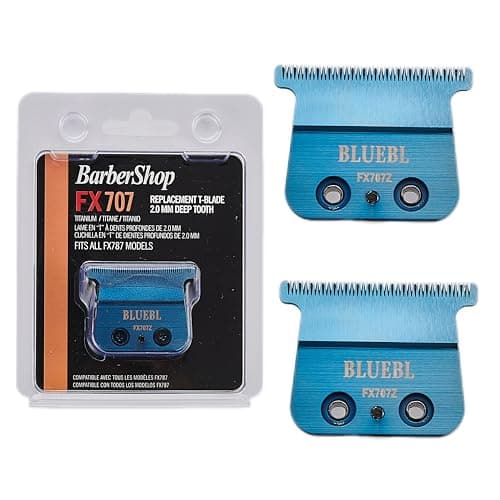 Replacement Blades Compatible with BaByliss PRO Barberology Trimmer Blade,Zero-Gapped Replacement Trimmer Blade Compatible with BaBylissPRO FX787 & FX726 Trimme (7 Blue 002)