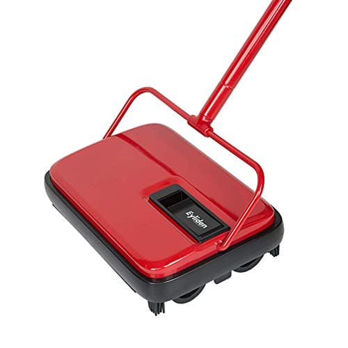Eyliden Carpet Sweeper, Mini Size, Manual Sweeping, Red
