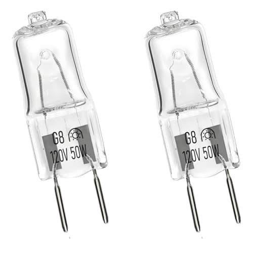HMETTADC 6912A40002J Microwave Lamp Halogen Light Bulb G8 120V 50W for LG Kenmore LMV2031ST LMV2031BD 83543& Microwave Light Bulb Replace 2025028 AH3610037 PS3610037 EA3610037, 2Pcs