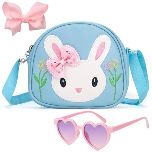 LJCTULY Toddler Purse-Blue Little Girl Handbag, Small Kids Bunny Purse, Cute Girls Purses, Messenger Shoulder Handbag, Crossbody Bag-Birthday, New Year's Gifts for Girls