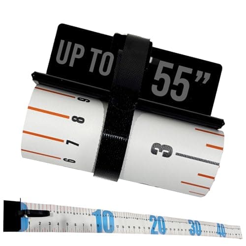 Rite Angler Deluxe Fish Ruler - Durable Waterproof Fish Measuring Board, Non-Slip Surface, Easy-to-Read Measurements for Fishing, Boat, Ketch - Folding Ruler for Boat 55"