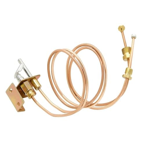 Brlyeeanze PIL-51001 Water Heater Pilot Assembely with Pilot Thermocouple and Natural Gas 24" Tubing Compatible with Desa, NR, Sears, Remington, and Reddy Water Heaters