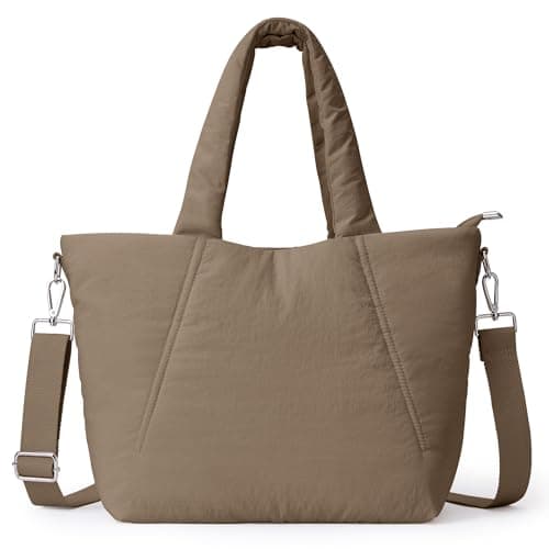 KALIDI Quilted Tote Bag, Medium Soft Padded Puffer For Laptop Pad Daily