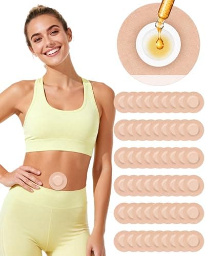 HOTRYEE 54PCS Castor Oil Patches for Belly Button - Leak-Proof & Breathable