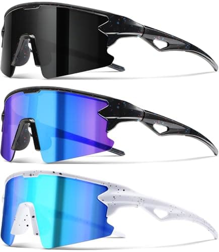 SQOQS Kids Sports Baseball Sunglasses UV400 Softball Sun Glasses Ages 3-14