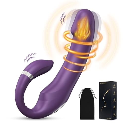 Vibrator for Women, G-Spot Dildo Vibrator Clitoral Stimulator Adult Sex Toys with 10 Vibration 10 Thrust Modes Rechargeable Body Safe Silicone for Women and Couple